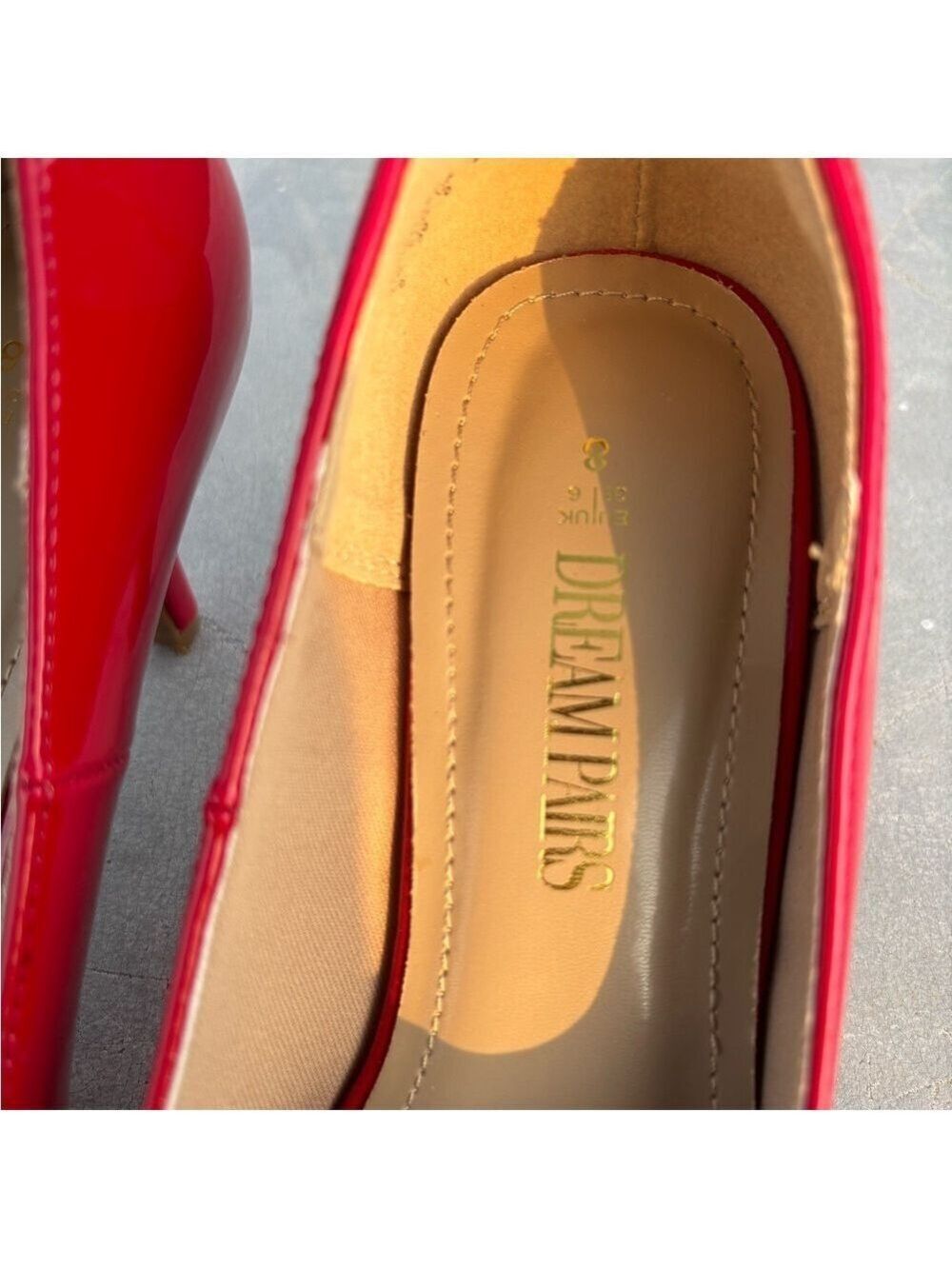 Dream Pairs Red Patent Heels Women Shoes - Picture 8 of 13